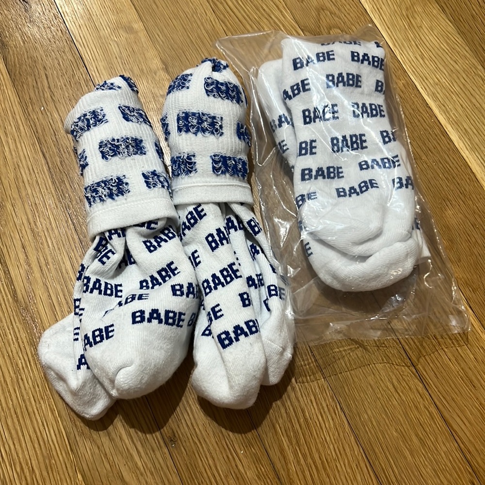 BABE socks all brand new but one is in a bag